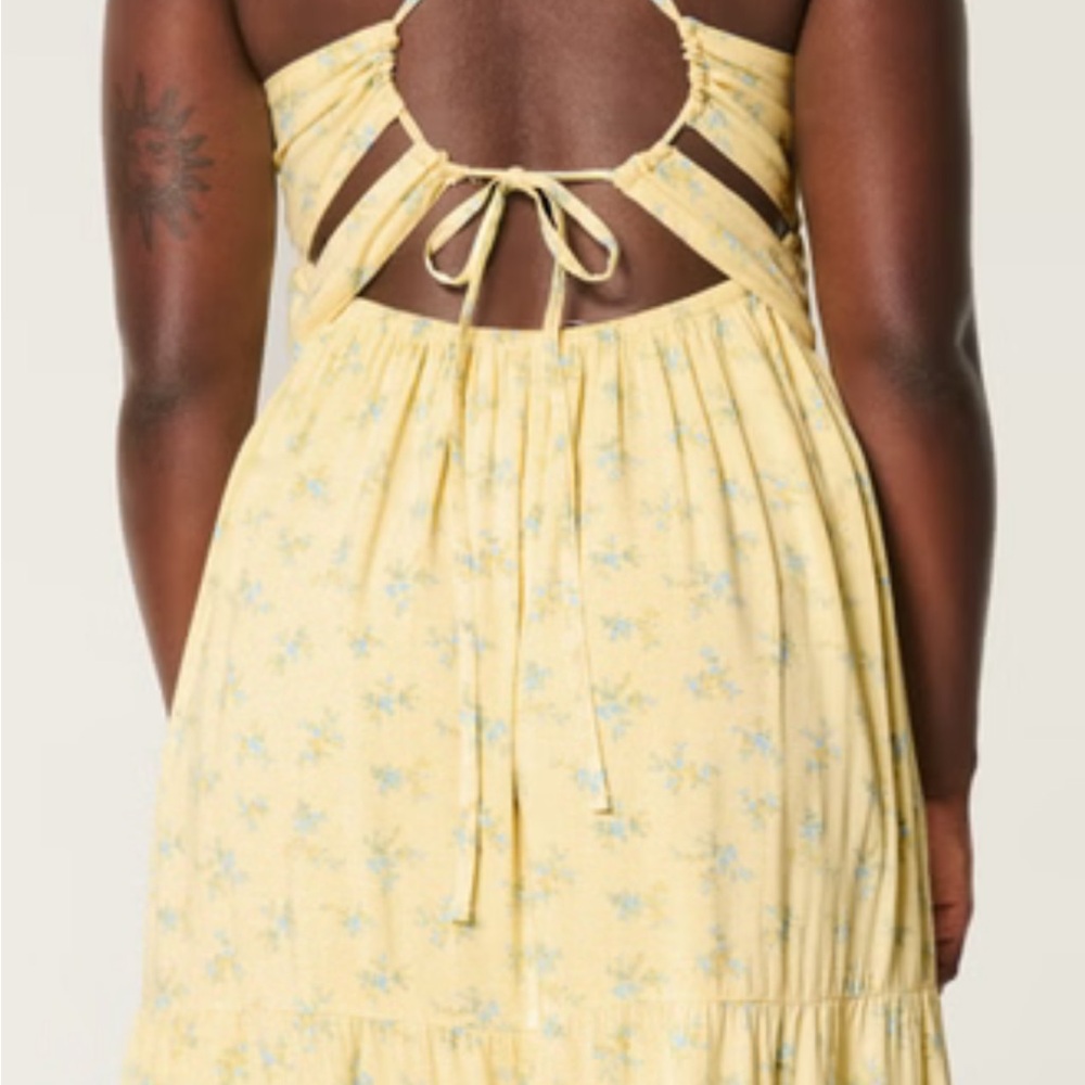 Hollister Yellow Floral Dress and Tropical Shirt